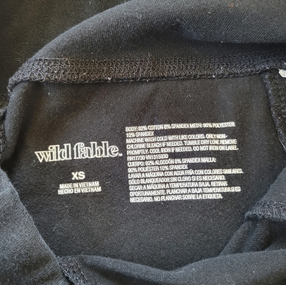 Wild Fable high waisted strappy mesh detail black legging XS - Picture 4 of 5